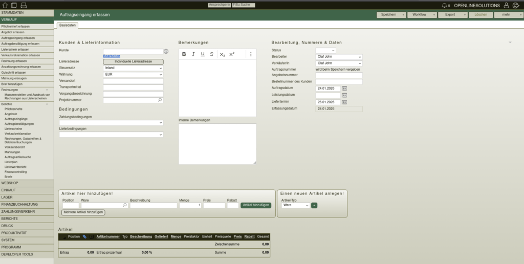 Kivitendo übersicht